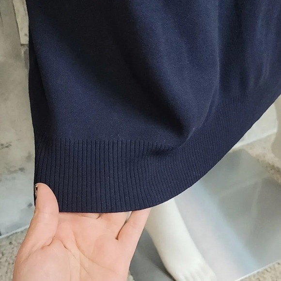Halogen Long Sleeve Sweater Dress In Navy Night - Picture 5 of 11